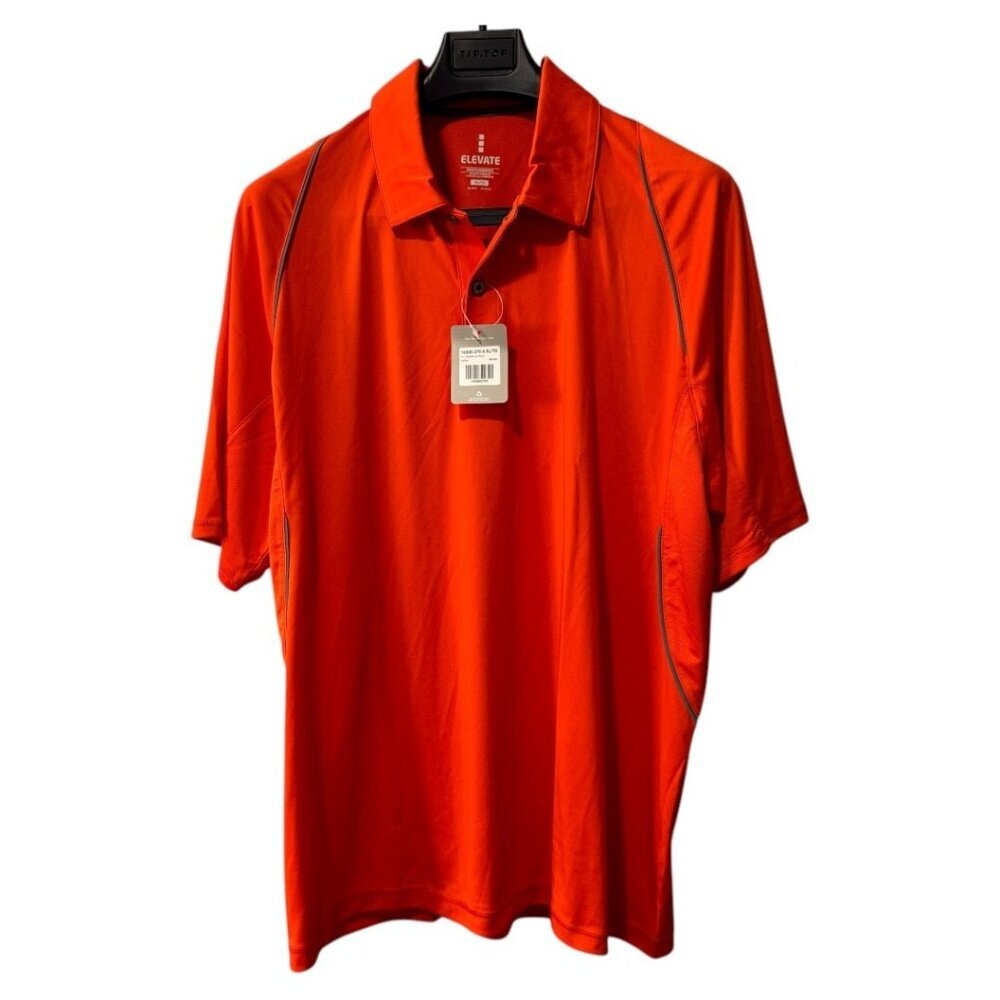 NWT Men Polo Shirt size XL dark‎ orange Golf Short Sleeve